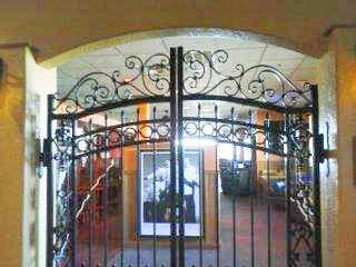 Interior iron door created by Taylor Made Iron Services.