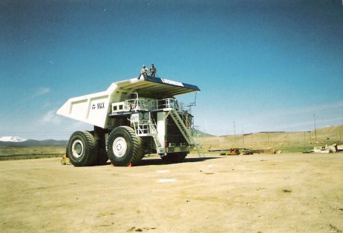 Display of a project completed by Taylor Made Iron Services haul truck solutions.