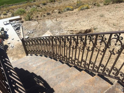 Iron railing by Taylor Made Iron Services.